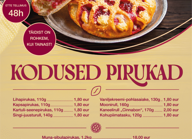  Vernalia PIRUKAD ettetellimisel